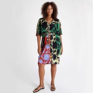 Ranna Gill Multicolor Floral Sabatina Dress Size S Anthropologie graphic print
